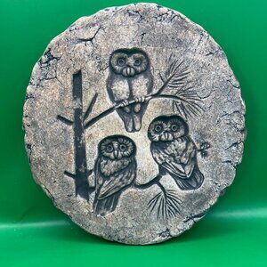 Stone Owl Engraved Bird Wall Hanging Trivet Home Kitchen Décor Indoor Outdoor